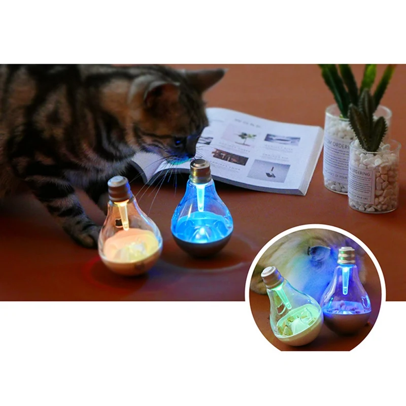 Pet мигающий цветной дозатор корма интерактивный Кот тренировка IQ игрушечная лампочка стакан лечения диспенсер