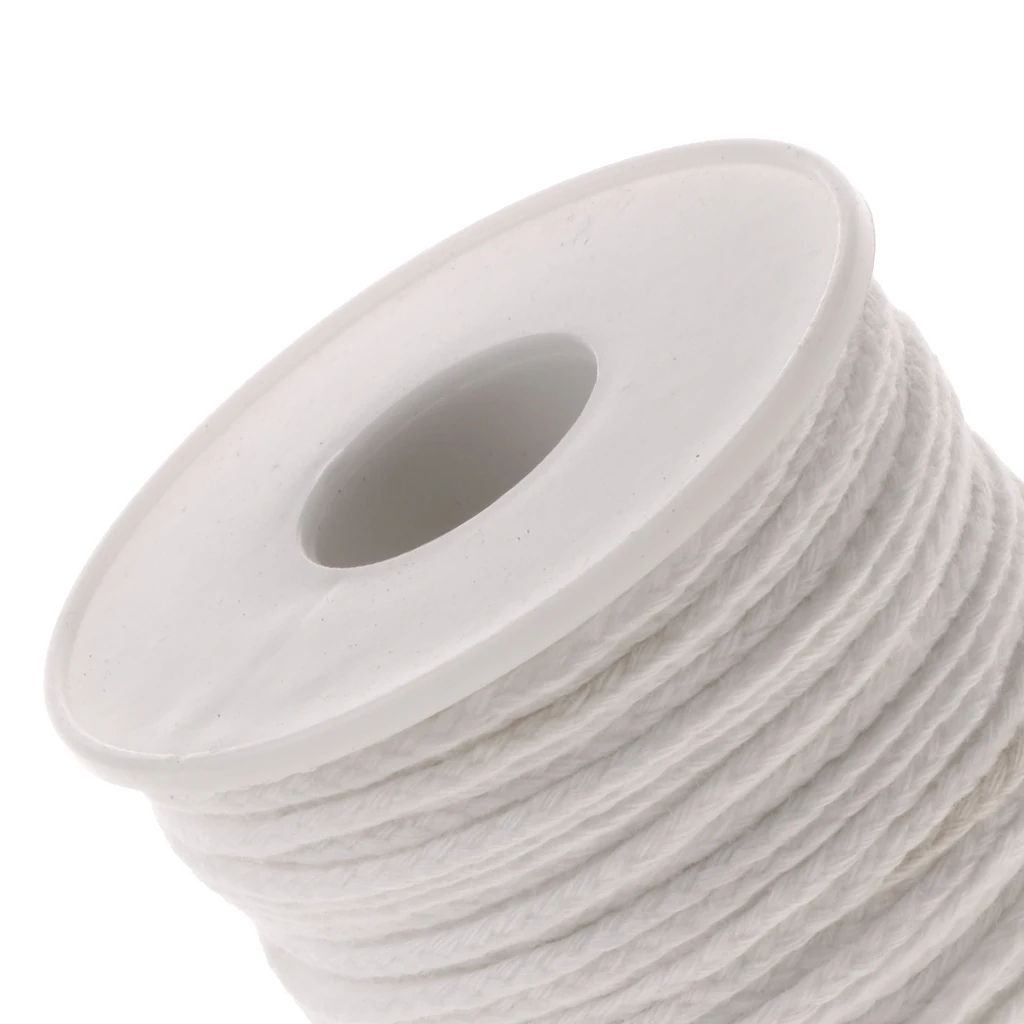 61M Multi Functional White Organic Spool of Cotton Braid Crafts Candle Wicks Wick Core For Decorative Candle
