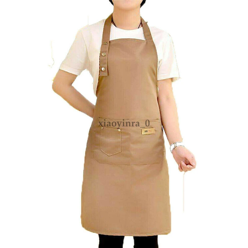 Женское платье без рукавов с лямкой на шее, джинсовый тканевый фартук, регулируемый Фартук для выпечки, кухни, кофе, приготовления пищи, барбекю, фартук