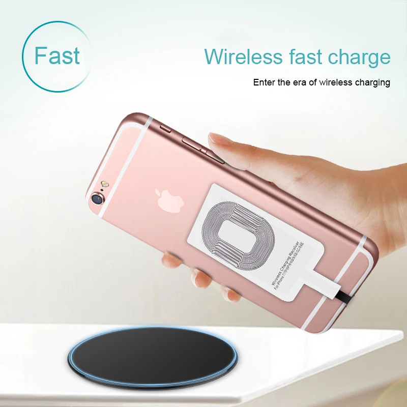 

8 Pin Micro USB Type C Qi Wireless Charger Receiver Charging Adapter Receiver Pad Coil For Dock for iPhone Andriod smart devices