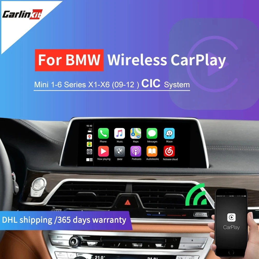 Беспроводной модуль кодировщика CarPlay комплект для BMW CIC 1 3 5 6 7 серии E81 F60 E90 F07 Android