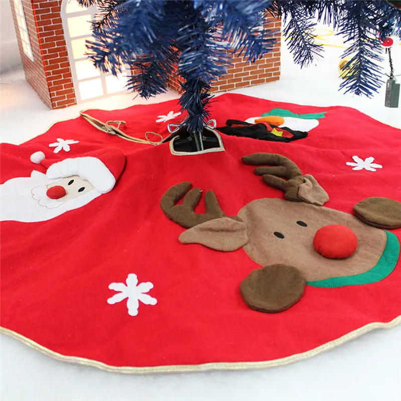 1 шт белый красный красочный плюшевый ковер для рождественской елки веселые рождественские украшения для дома елочные юбки Новогоднее Рождественское украшение