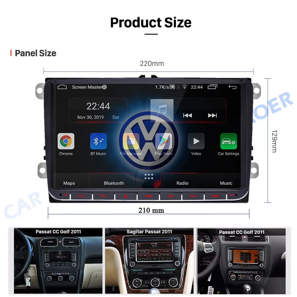 2DIN android для VW Volkswagen Golf Polo Tiguan Passat b7 b6 SEAT leon Skoda yeti Octavia автомобильный мультимедийный плеер 2Din Автомагнитола