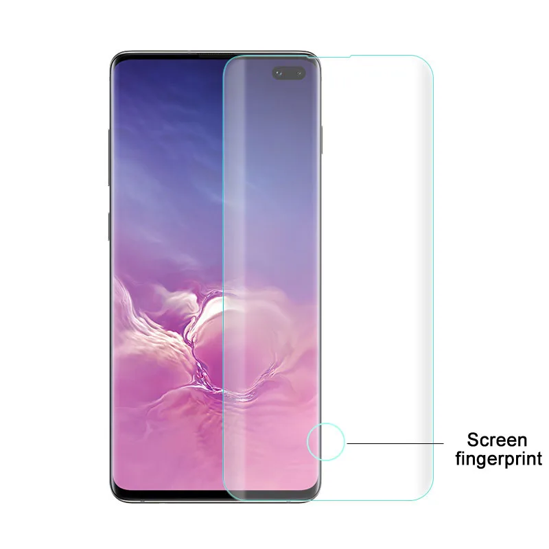 100D полный изогнутый экран закаленное стекло для samsung Galaxy S10E S10 Plus Note 10 S10+ Защитная пленка для экрана - Цвет: Transparent