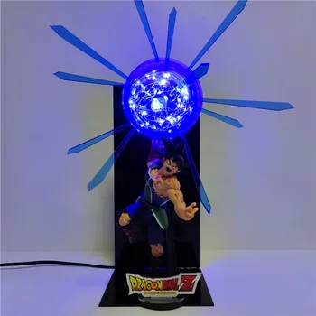 

Action Toy Figura Dragon Ball Z Burdock PVC Model Kamehameha LED Decorative Light Table Lamp for Home Holiday Decor Xmas Gift