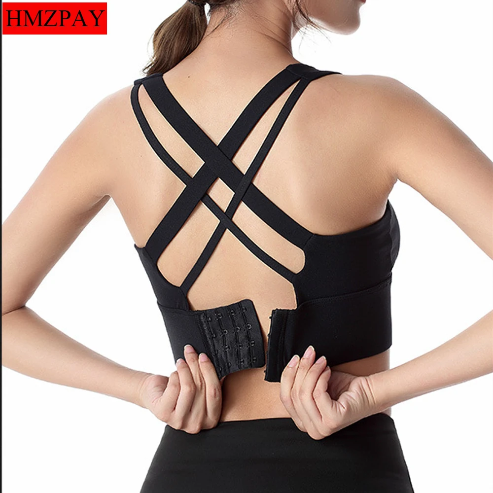 

Горячая Для женщин S-3XL размера плюс с Красота спортивный бюстгальтер для йоги, бега, собирать противоударные тренажерный зал для Фитнес Спортивное нижнее белье жилет