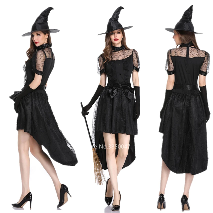 

New Women Witch Dress Vampire Costumes for Adult Scary Vampire Devil Helloween Disfraz Carnival Party Performance Clothing