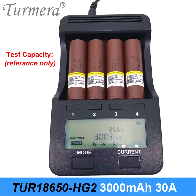 Turmera inr18650 hg2 18650 3000mah battery 18650 30a for electric cigarette and screwdriver 09