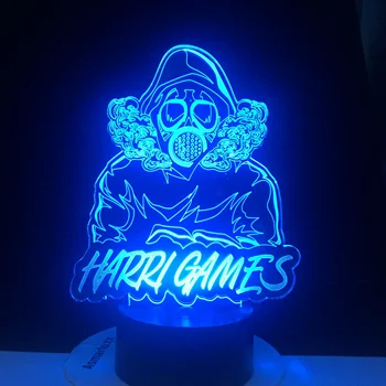 

Harri Games Figure Maskguy 3D Nightlight Kids Child Girls Bedroom Decor Light Gift 3d Lamp 16 Colors Remote Control Dropship