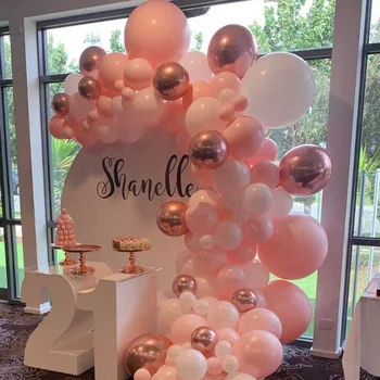 

104Pcs Multi Confetti Balloon Happy Birthday Party Balloons Rose Gold Helium Ballons Boy Girl Baby Shower Party Supplies