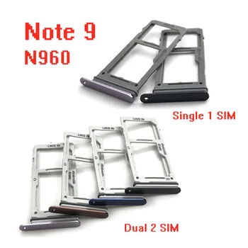 

100pcs/lot Dual&Single SIM Card Tray For Samsung Galaxy Note 9 SIM Card Reader Sim Tray Holder Sim Slot Replacement Parts