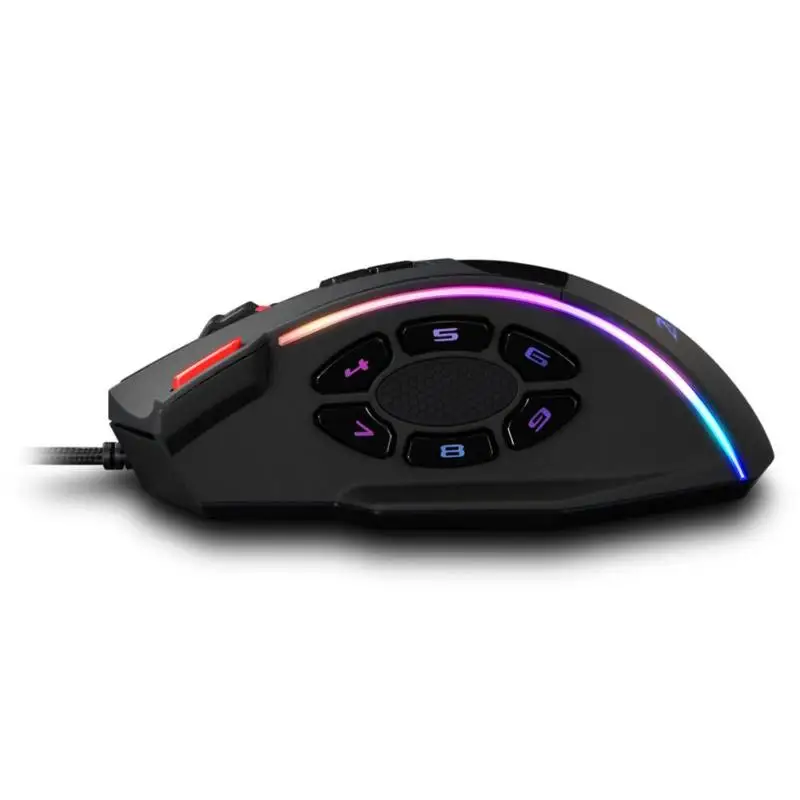 ZELOTES C-13, 13 программируемых кнопок, проводная USB мышь, 5 уровней, 1500-10000 dpi, регулируемая RGB оптическая игровая мышь