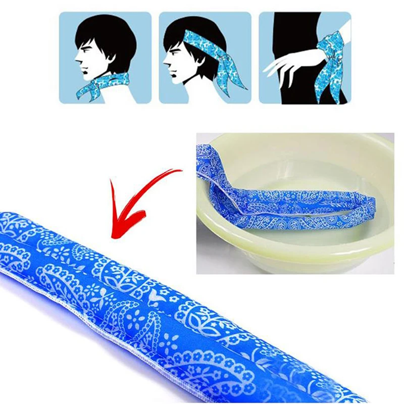 Zomer Body Ice охлаждающая бандана Sjaal wrap Спорт на открытом воздухе платок Vissen Fietsen Nek