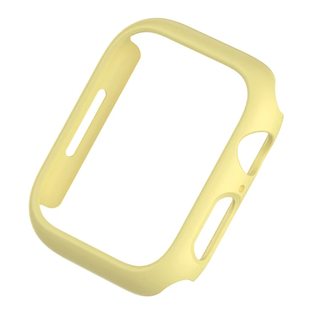 Case for Apple Watch Case Series 7 41mm 45mm iWatch Bumper Edge Case PC Shockproof Protective Cover Frame for iWatch 7 654 321 Yellow