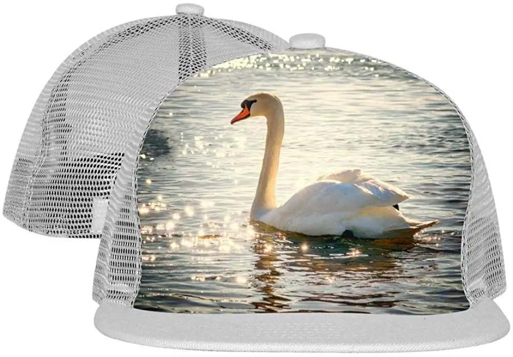 Белые перья Лебедь унисекс модный принт надувной с сеткой