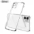 Luxury Plating Square Frame Silicone Transparent Case on For iPhone 11 12 13 Pro Max Mini X XR 7 8 Plus SE Clear Back Cover 7