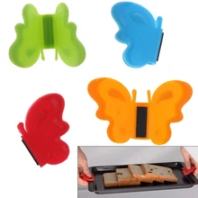 1 шт. Жаростойкие зажимы в форме бабочки, силиконовый зажим для защиты рук, кухонные принадлежности, прихватки для выпечки