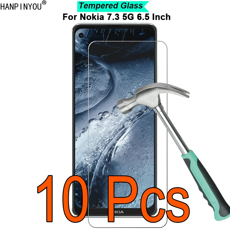 

10 Pcs/Lot For Nokia 7.3 5G 6.5" 9H Hardness 2.5D Ultra-thin Toughened Tempered Glass Film Screen Protector Guard