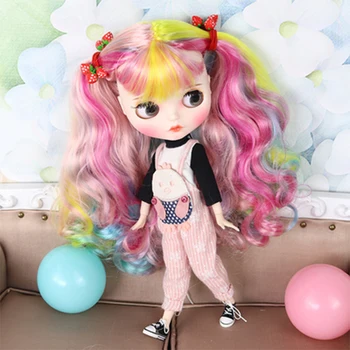 

MODIKERBJD 1/6 19 Joints Blyth Doll Makeup Dolls with Full Clothes - Colorful Hair Matte Face