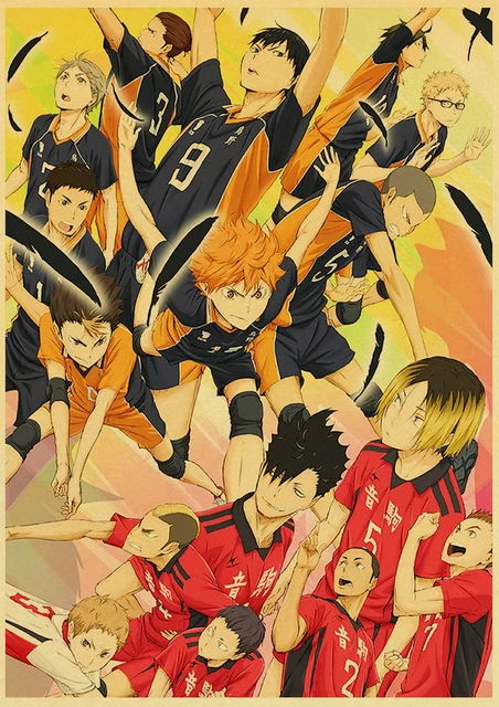 Anime Haikyuu Poster Vintage, Anime Poster Haikyuu Wall