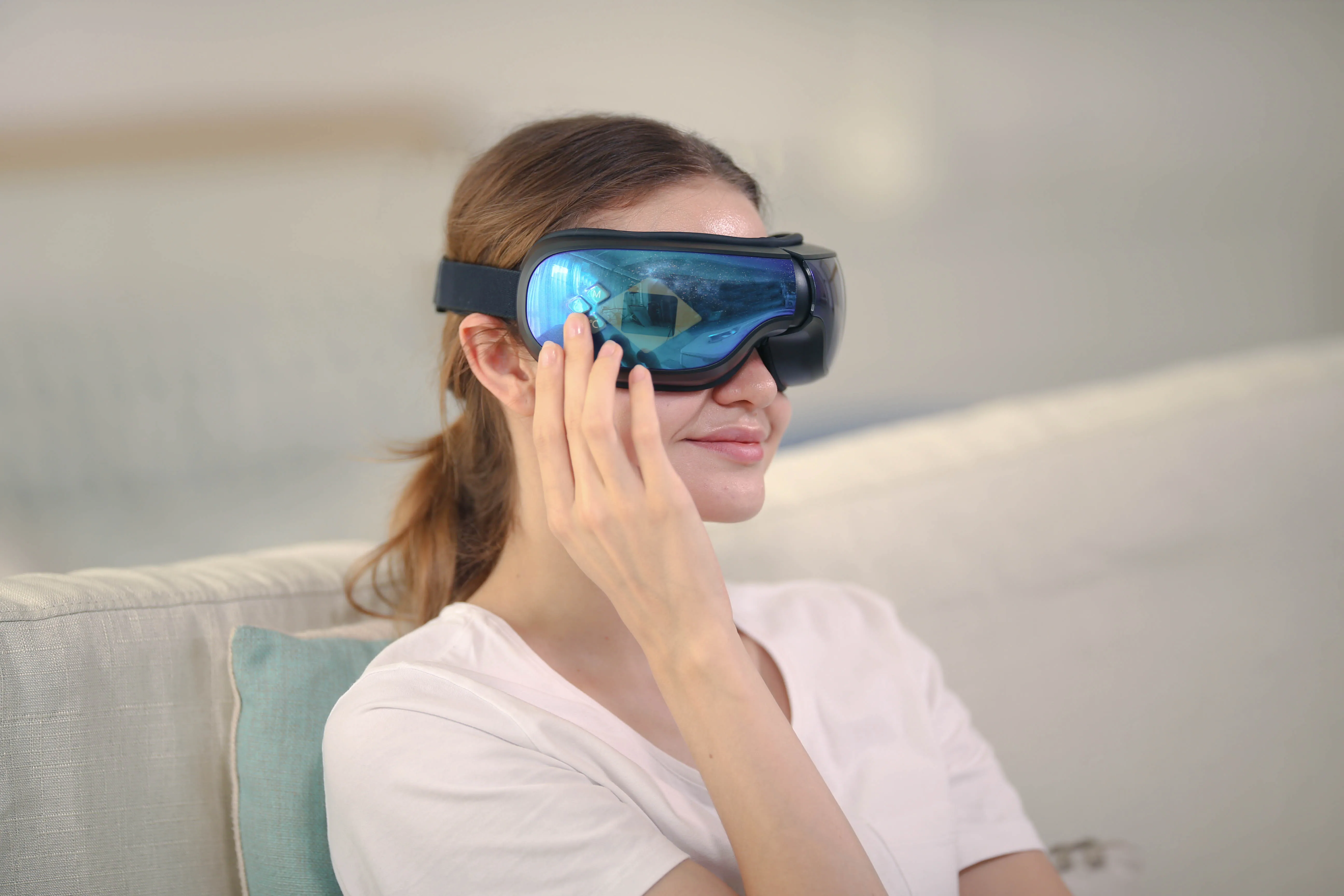 GRAPHENE TIMES дизайн Bluetooth Вибрационный беспроводной музыкальный Массажер для ухода за глазами с дальним инфракрасным графеновым нагревом