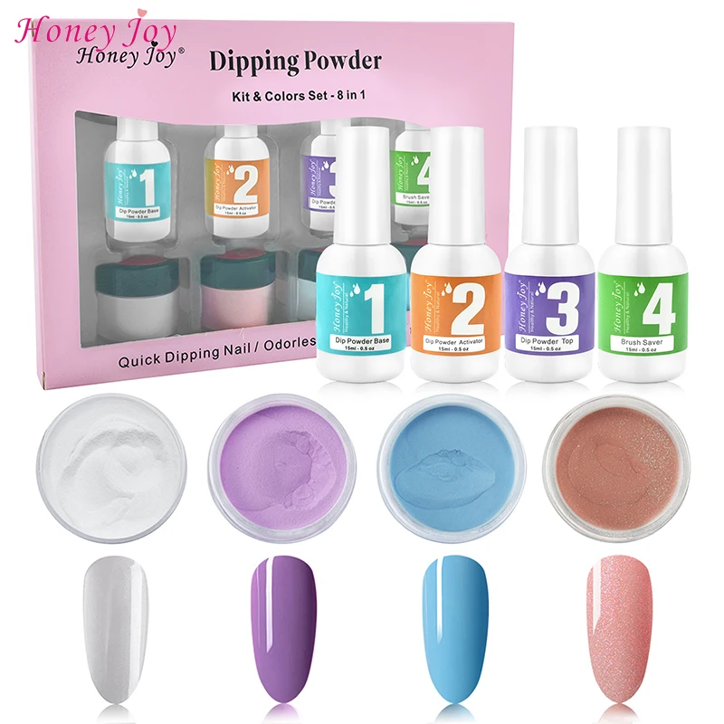 8in1NailArtToolKits18gRedSeriesDippingPowder15mlBaseTop