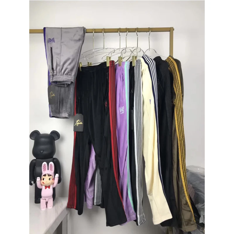 2020 New AWGE Needles Pants Rocky Pants Hip Hop 1:1 High Quality Butterfly embroidery Track Sweatpants Japan Needles Trousers 2020 New AWGE Needles Pants Rocky Pants Hip Hop 1:1 High Quality Butterfly embroidery Track Sweatpants Japan Needles Trousers