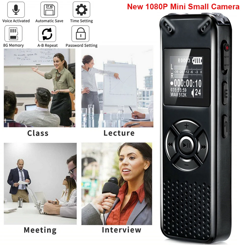 

New 1080P Mini Small Micro Camera with Back Clip Body Cameras Voice Video Recording Play Music for Teaching Court Police Meeting