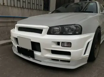 

For Nissan Skyline R34 GTT GTR Fiberglass Conversion Kit FRP Front Bumper With Accessories(Can only fitted with conversion hood)