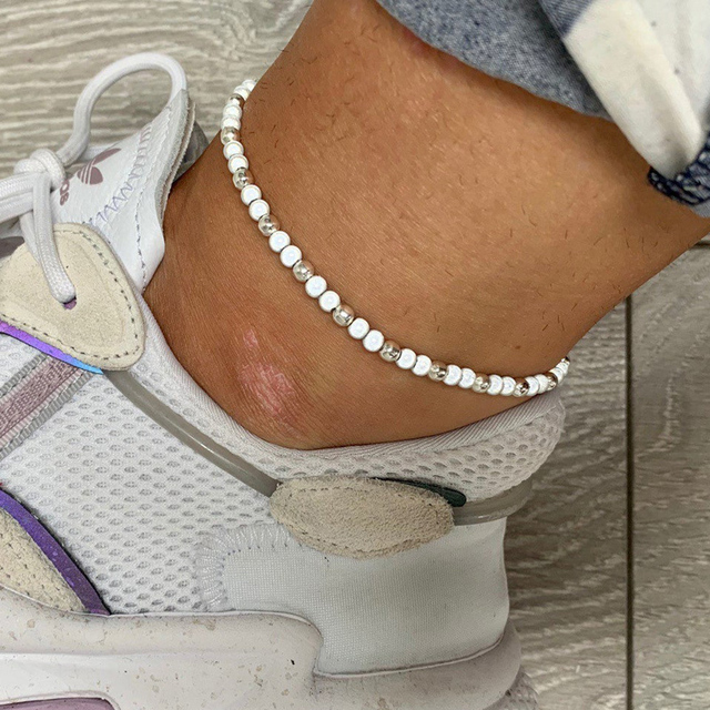 Fashion Summer Turtle Imitation Pearl Bead Women Anklet Bracelet Beach Leg Foot Ankle For Women Jewelry Gift