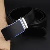 WOWTIGER Blue Color 3.5cm Width Cow Leather Strap Men`s Belt Automatic Buckle Adjustable High Quality Luxury Brand Belts for Men ► Photo 3/6