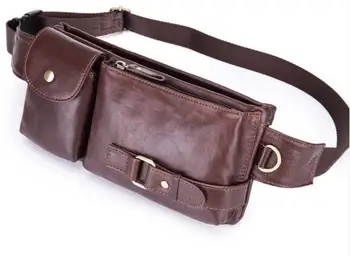 

Genuine Leather Waist Pack Belt Waist Pack Waist Bag Funny Pack Belt Bag Men Chain Waist Bag For Phone Pouch Fashion