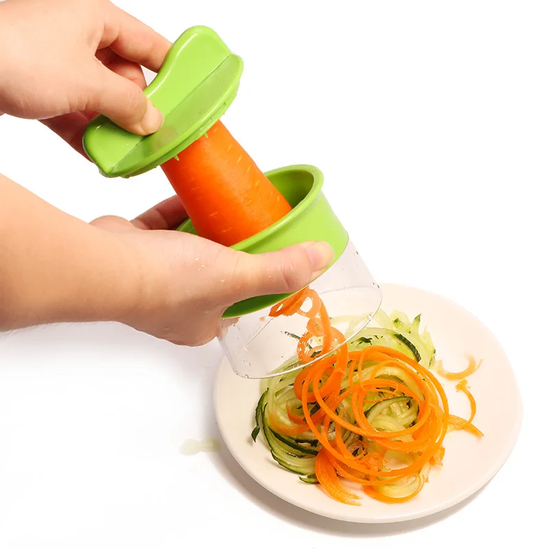 

Carrot Cucumber Grater Spiral Blade Cutter Vegetable Fruit Spiral Slicer Salad Tools Zucchini Noodle Spaghetti Maker