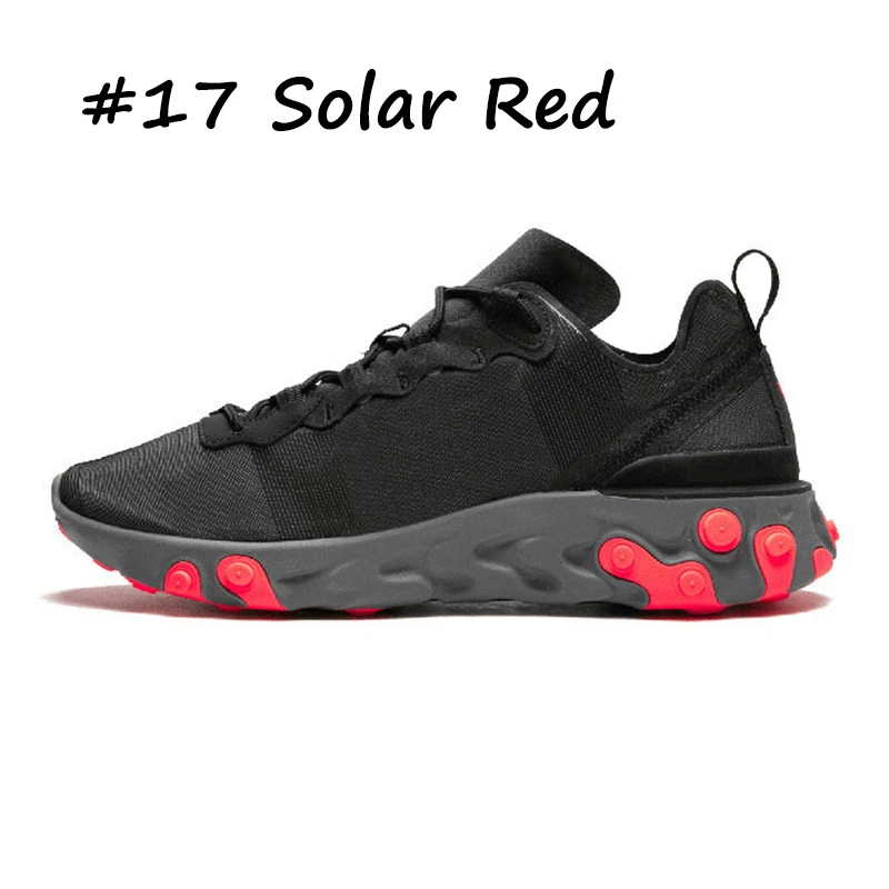 Новинка react element 87 55 спортивная обувь для мужчин и женщин легкая Тройная кость черный белый королевский Солнечный Красный мужские кроссовки спортивные sneak - Color: 16