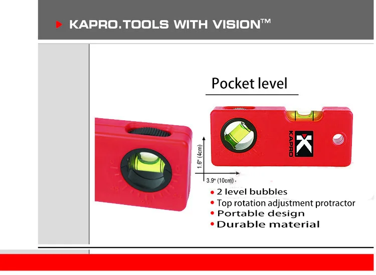 Карманный мини Ручной инструмент Уровень 245, 2 уровня пузыря 10 см уровень