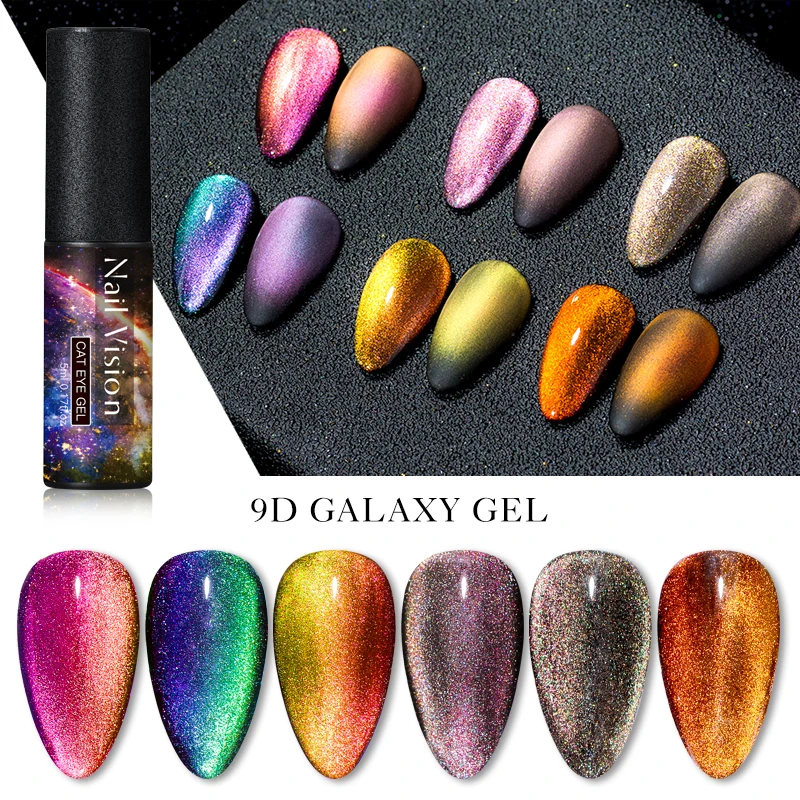 Nail Vision 9D Galaxy Cat Eye гель-Хамелеон Гель для ногтей длительный Galaxy Star эффект кошачьих глаз замачивается УФ/светодиодный