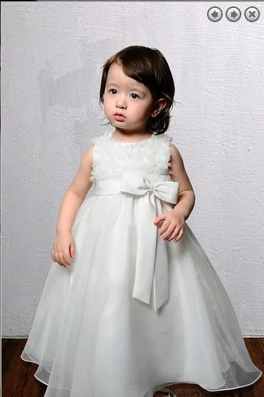 

Style Sashes Actual Images Time-limited Seconds Kill 2016 Wedding Party Girl's Pageant Gowns Beaded Train Flower Girl Dresses