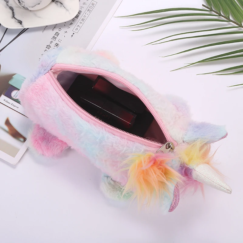 Fluffy Unicorn Pencil Case