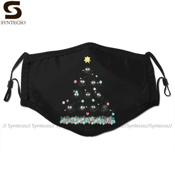 

Spirited Away Mouth Face Mask Merry Dusty Christmas Facial Mask Funny Fashion with 2 Filters for Adult