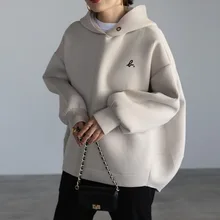 

Sweatshirts Female Hoodies Thick Female Pullover Tops Casual Loose Women's Hoodies Korea Fashion Pullover Tops For Lady Clothes