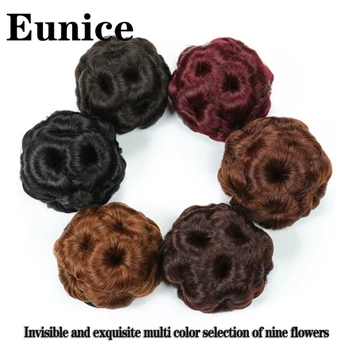 

Synthetic Chignon Nine Flowers Hair Women Curly Chignon Hair Bun Clip In Hairpiece High Temperature Chignon Eunice