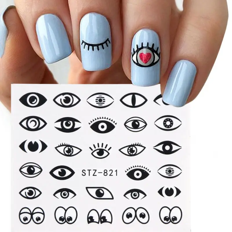 

1pc Eye Series Water Transfer Slider Nail Art Deco Charming Sticker Nail Manicure Tattoo Leaf Applique