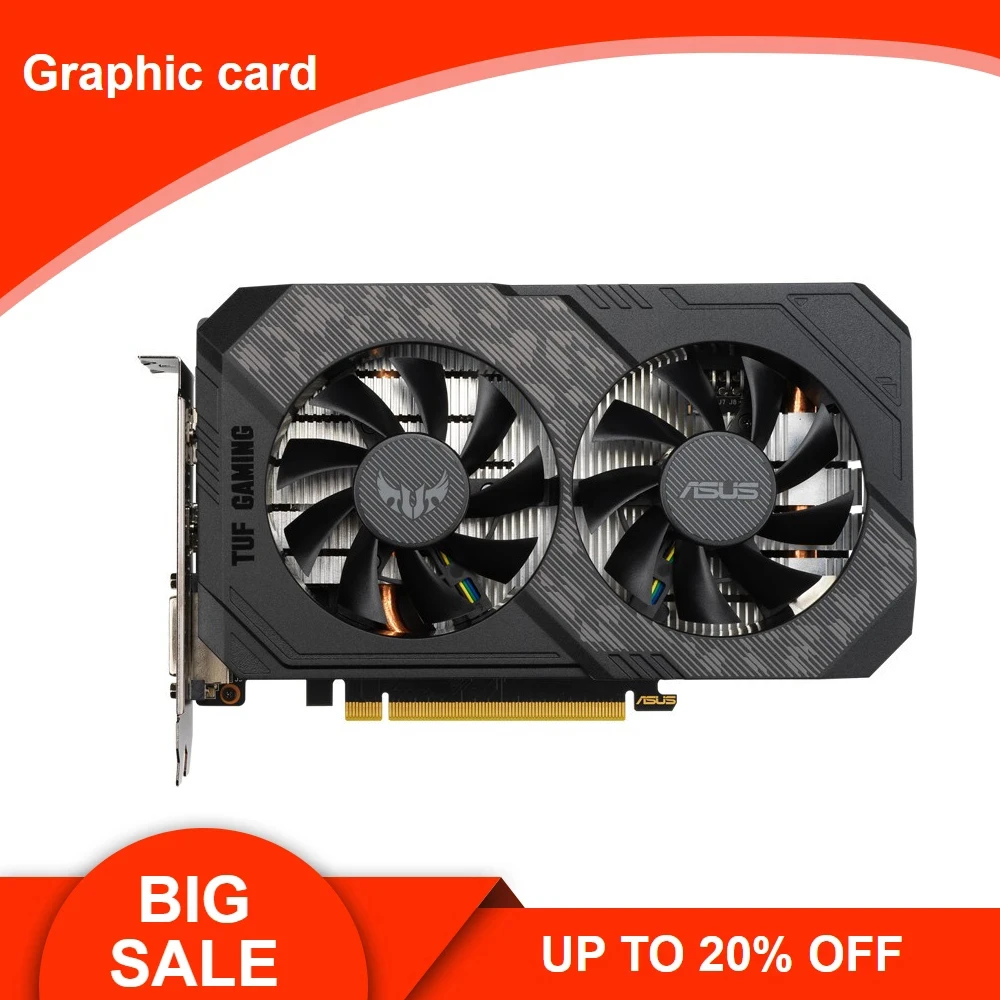 graphics cards computer ASUS Graphic card GTX 1660 6GB placa de video graphics card GPU for NVIDIA graphics card for desktop