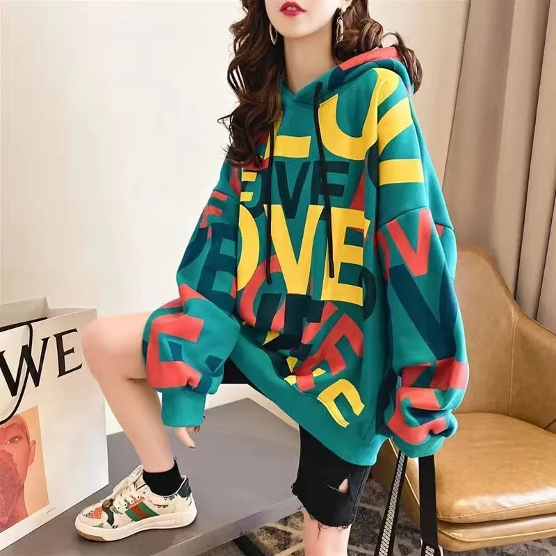 Sudadera con capucha de lana Polar para mujer, suéter informal con capucha, suéter de manga larga holgado, top con capucha de lana para mujer 2021