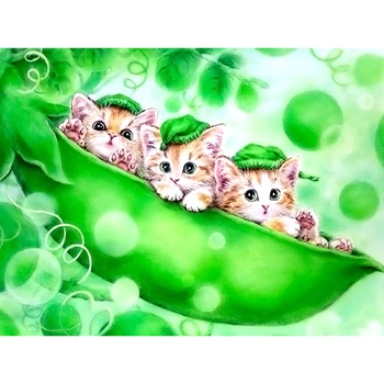 

5D Diamond Painting Full Drill Cute Kitten Diamond Mosaic Sale Round Rhinestones Pictures Diamond Embroidery Cat Gift Drop Ship