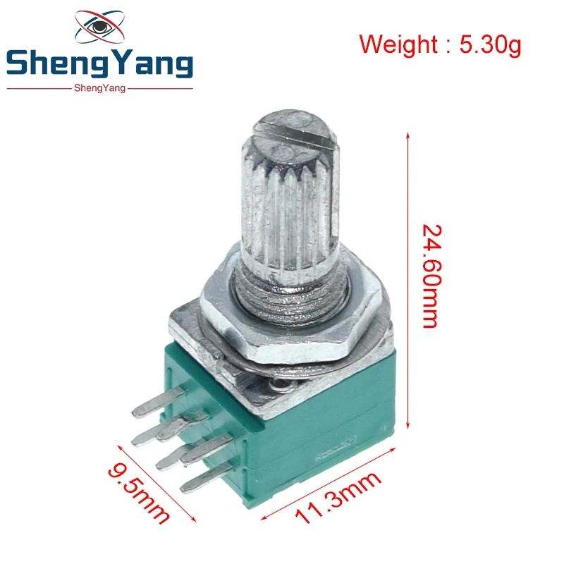 Potentiometer Kit 1pcs RK097G 6Pin 5K 10K 20K 50K 100K B5K with switch audio shaft 15mm amplifier sealing potentiometer Multiturn Potentiometer Linear Potentiometer Rotary Potentiometer Trimmer Potentiometer