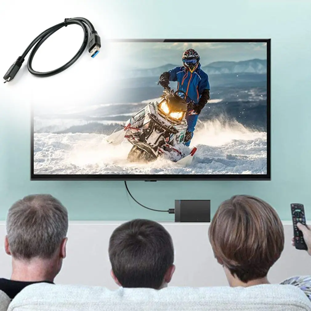 1 шт. высокоскоростной Micro USB3.0 кабель USB3.0 Тип A к Micro B шнур для samsung S5 жесткий диск черный