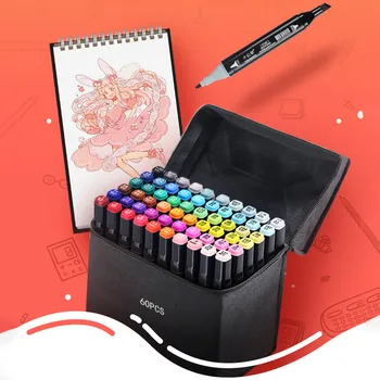 

Markers Hand Painted Drawing Markers Pen 80 Colors Sketch Drawing Twin Marker Paiting Pen Set Bookmark Art Supplies#0414g30