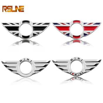 

1pcs Door Pin Lock Wing Emblem Badge Zinc Alloy Stickers For BMW MINI Cooper S R53 R55 R56 R57 R58 R59 f55 f56 Car Accessories