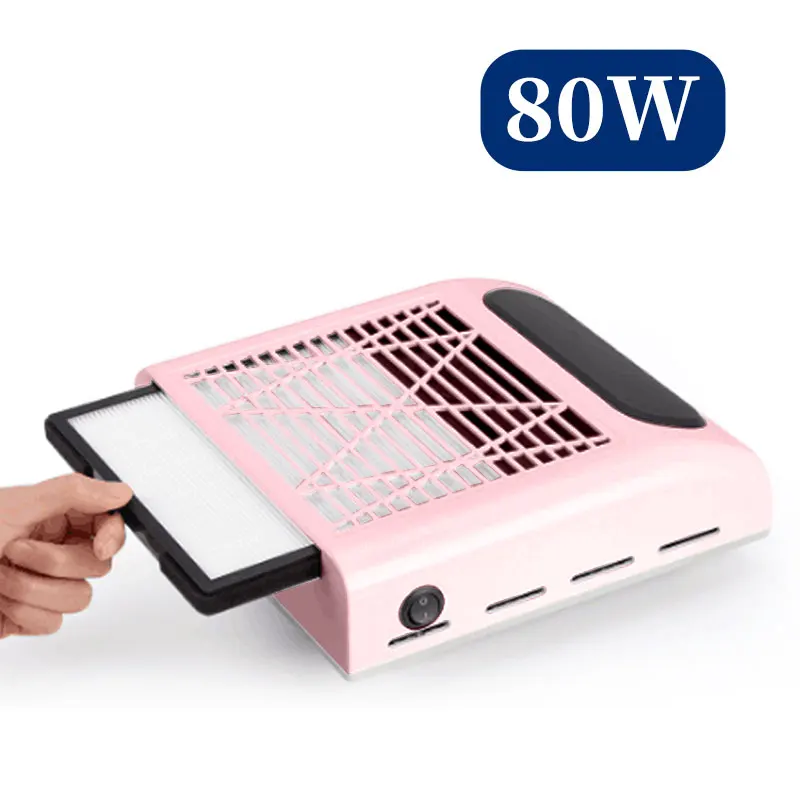 

Nail Vacuum Cleaner 80W Strong Power Nail Dust Collector Nail Fan Art Salon Equipment Suction Dust Collector Manicure Machine